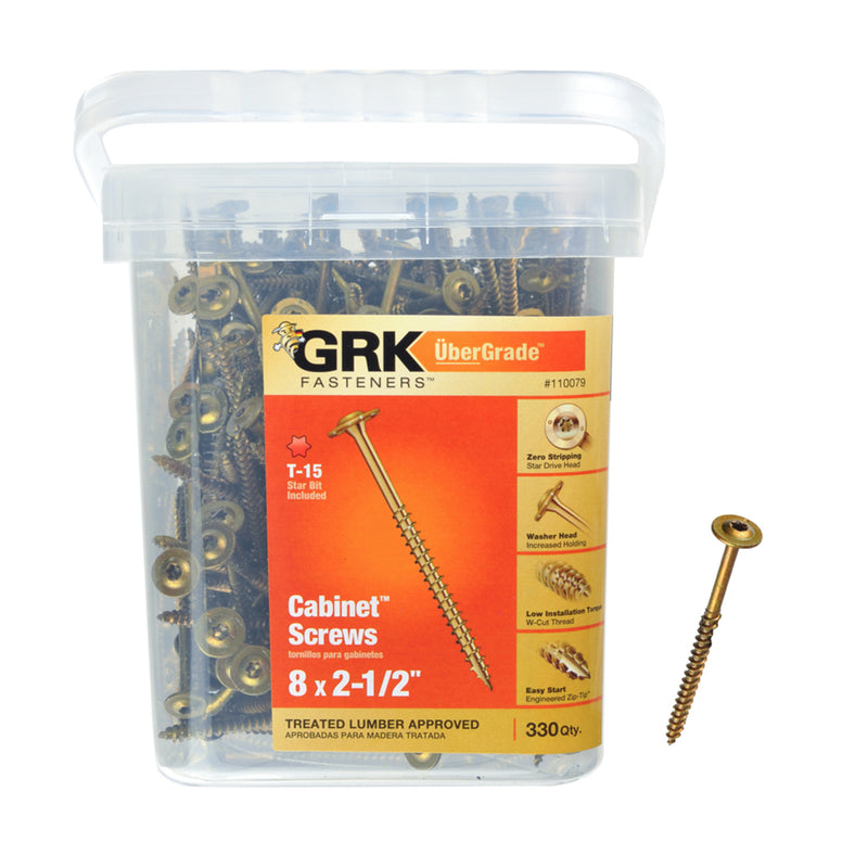CAB SCREW #8X2.5″ 330PK Supply
