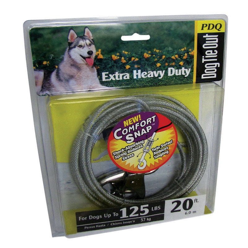 CABLE DOG TIE OUT20′ XLG Fashion