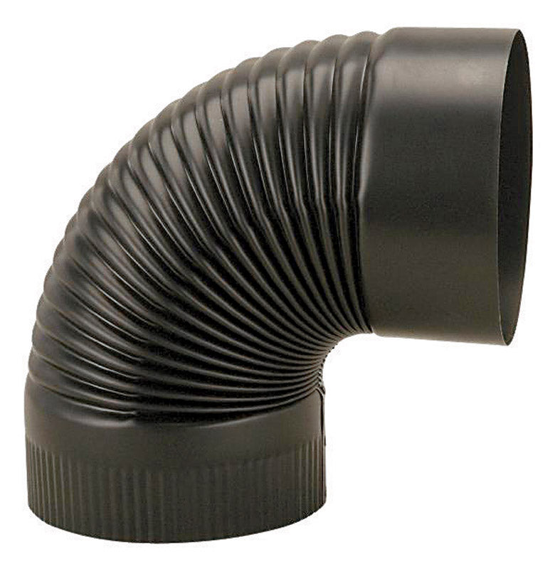 ELBOW 90 CORR 24G 6″ BLK Hot on Sale